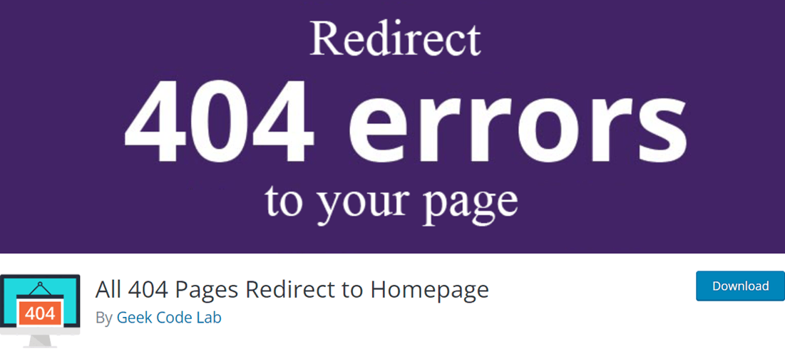 All 404 Pages Redirect to Homepage