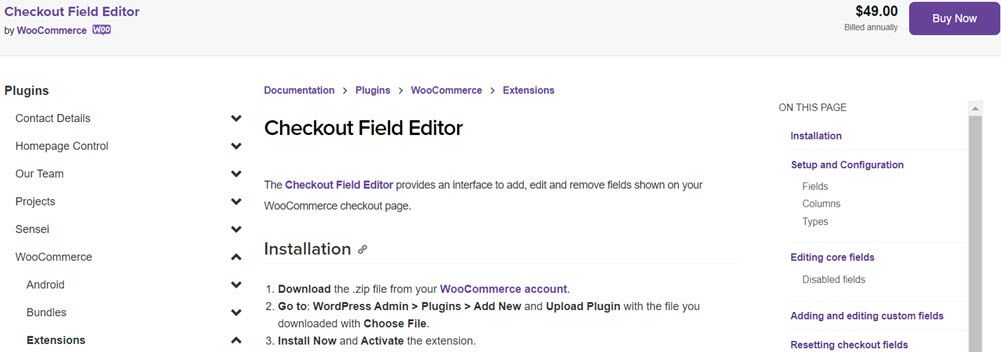 Checkout Field Editor by WooCommerce