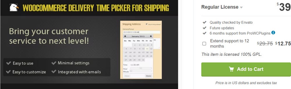 Woocommerce Delivery Time Picker for Shipping