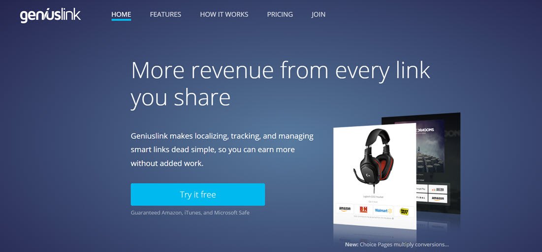 GeniusLink More revenue from every link you share