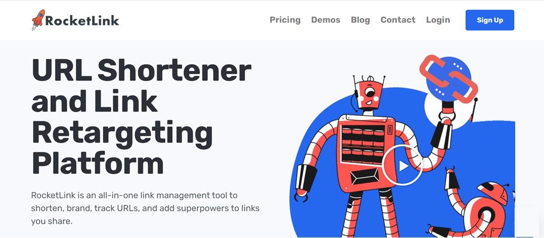 RocketLink URL Shortener and Link Retargeting Platform