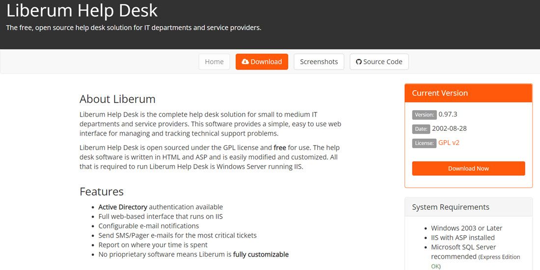 Liberum Help Desk for IT Departments And Service Providers
