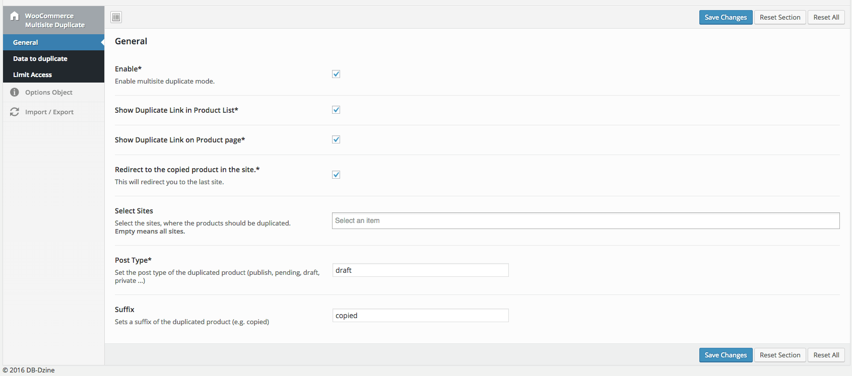 WooCommerce Multisite Duplicator General Setting