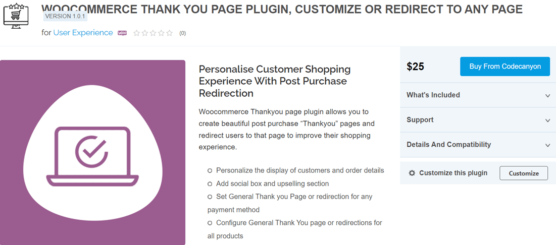 WOOCOMMERCE THANK YOU PAGE PLUGIN, CUSTOMIZE OR REDIRECT TO ANY PAGE