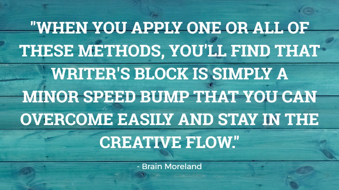 Writer block Brain Moreland Update