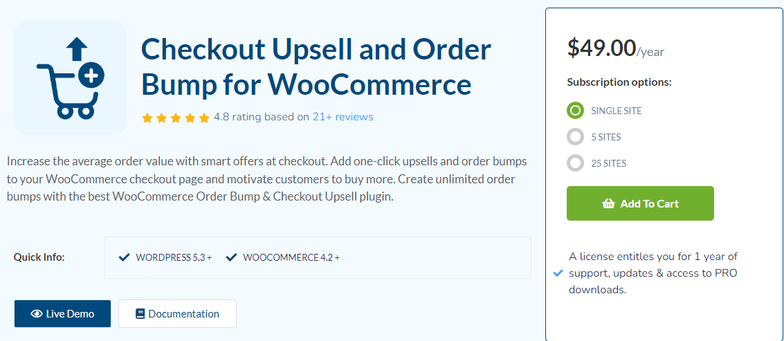 Checkout Upsell and Order Bump for WooCommerce